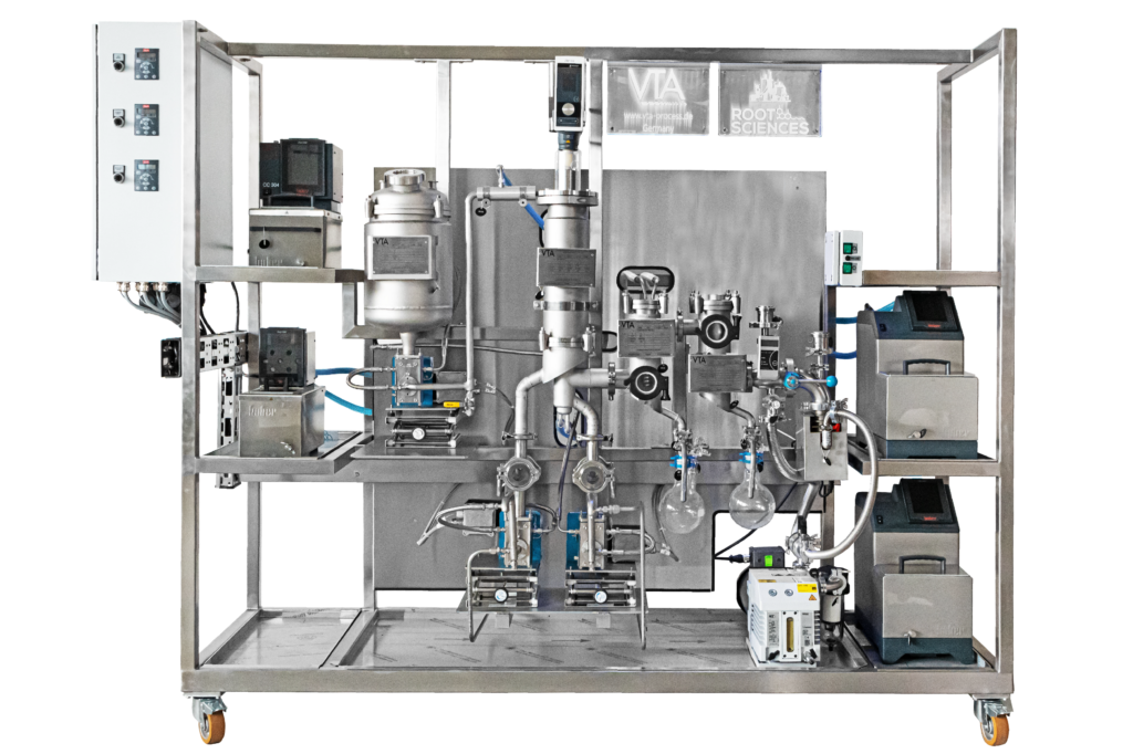 VTA wiped-film distillation system for cannabis and hemp oil processing